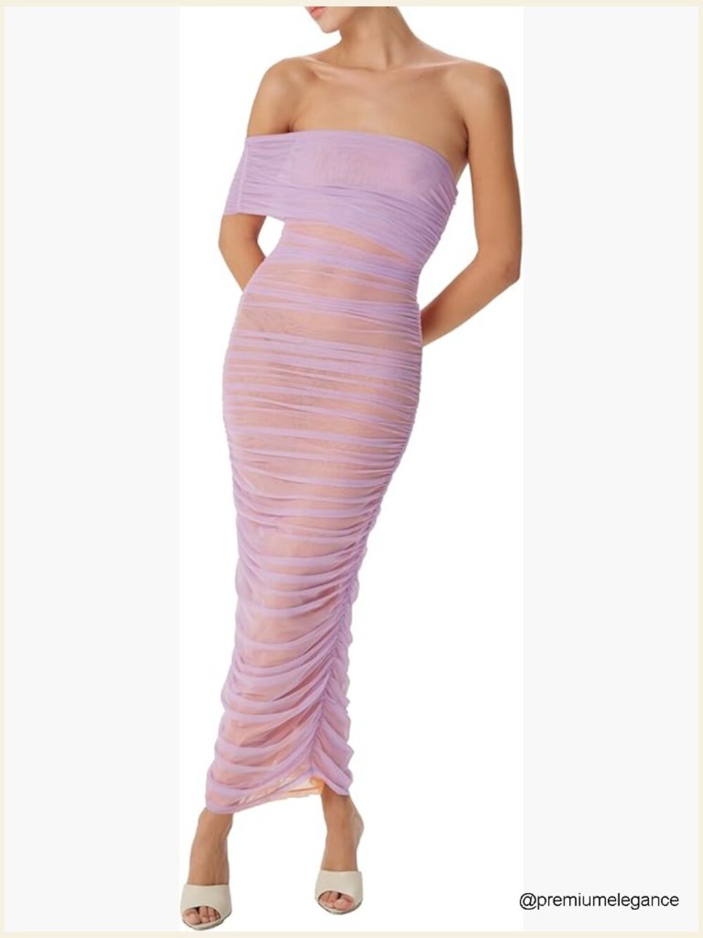 One Shoulder Bodycon Maxi Dress - Vegan Leather - Zipper Closure - Fall